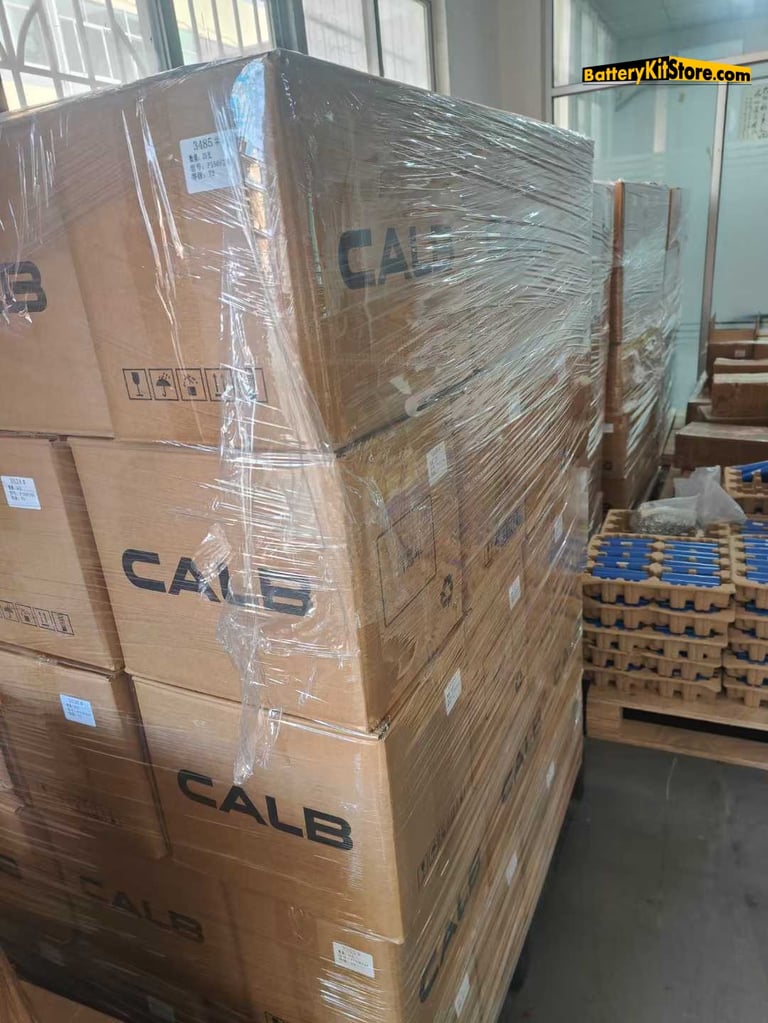 CALB lithium cells in carton boxes