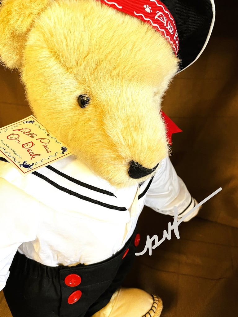 teddy bear Cornelius VanderBear dressed in sailor costume