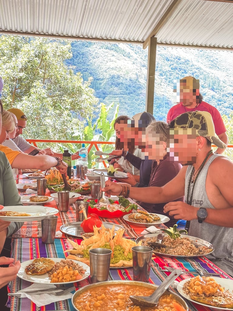 Salkantay Trek Day 3 Lunch at Lucmabamba Camp