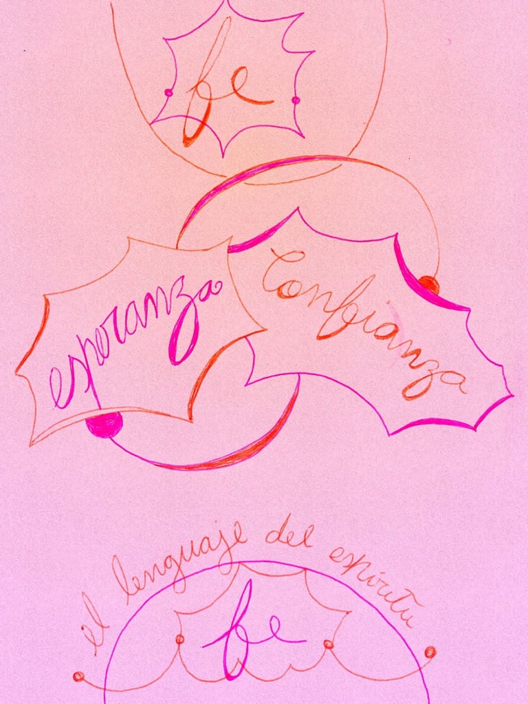 dibujo sobre la fe esperanza y confianza