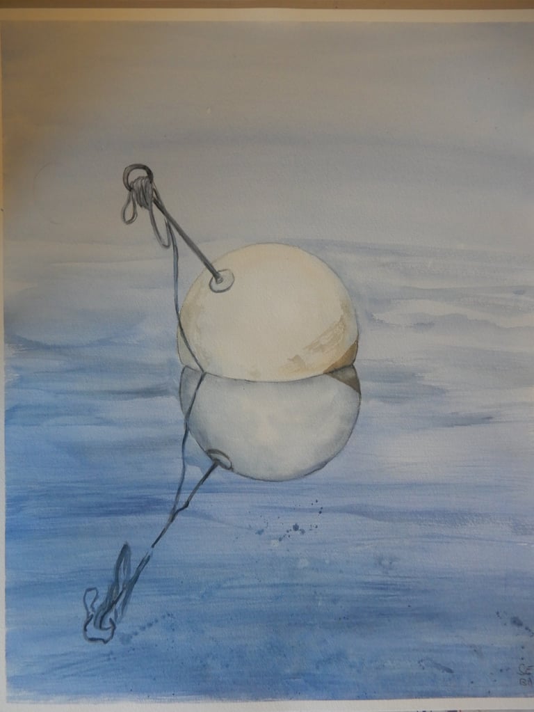 Fluctuat nec mergitur. Aquarelle sur papier 100% coton 40/50 cm, Sébastien Schoch