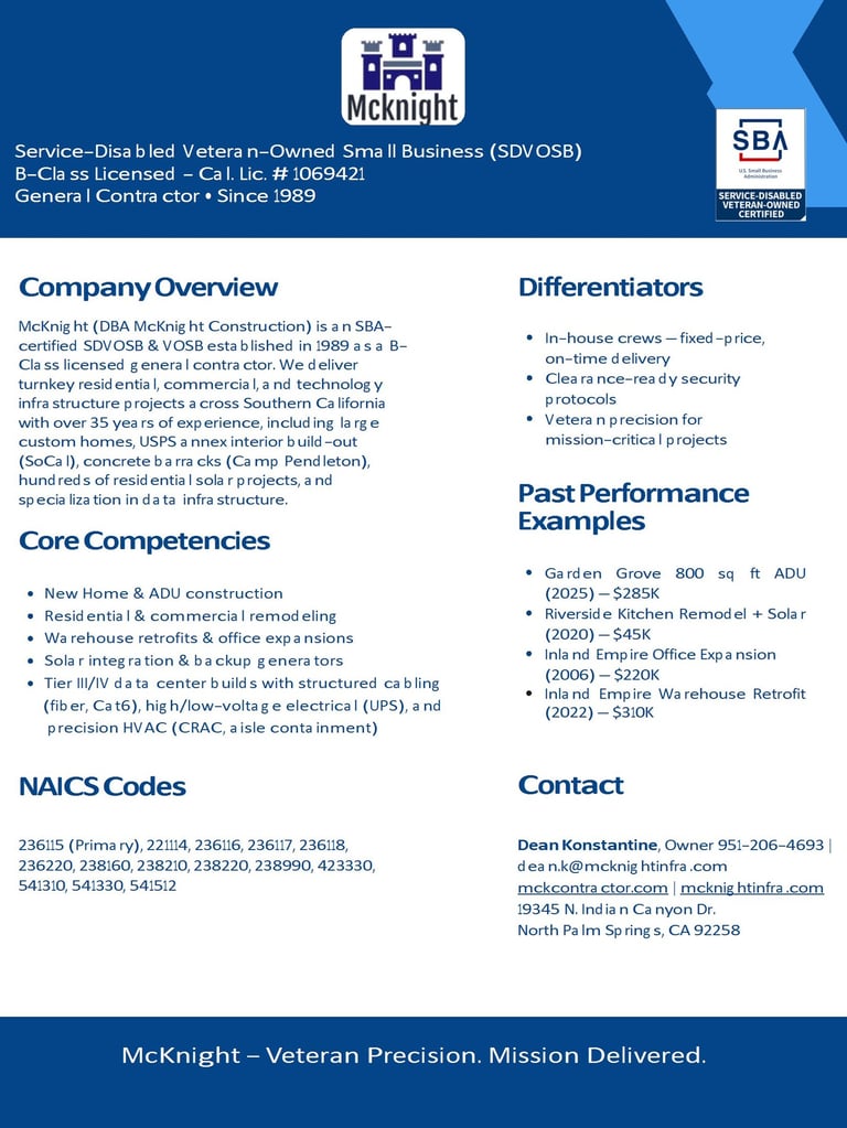 McKnight Capabilities Statement