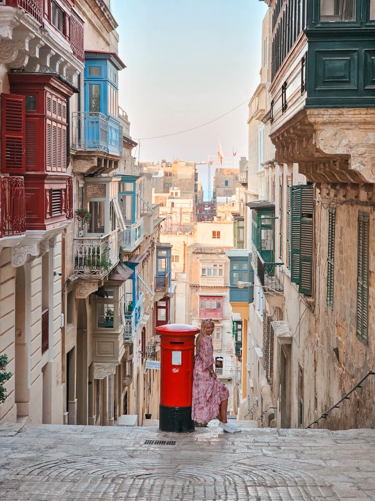 valletta street with letter box