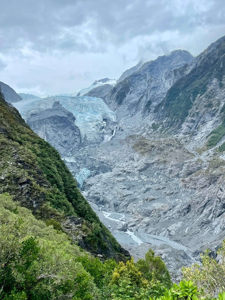 Vista de Franz Josef desde el mirador de Robert’s Point Track