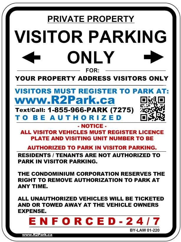 Visitor Parking Signs
