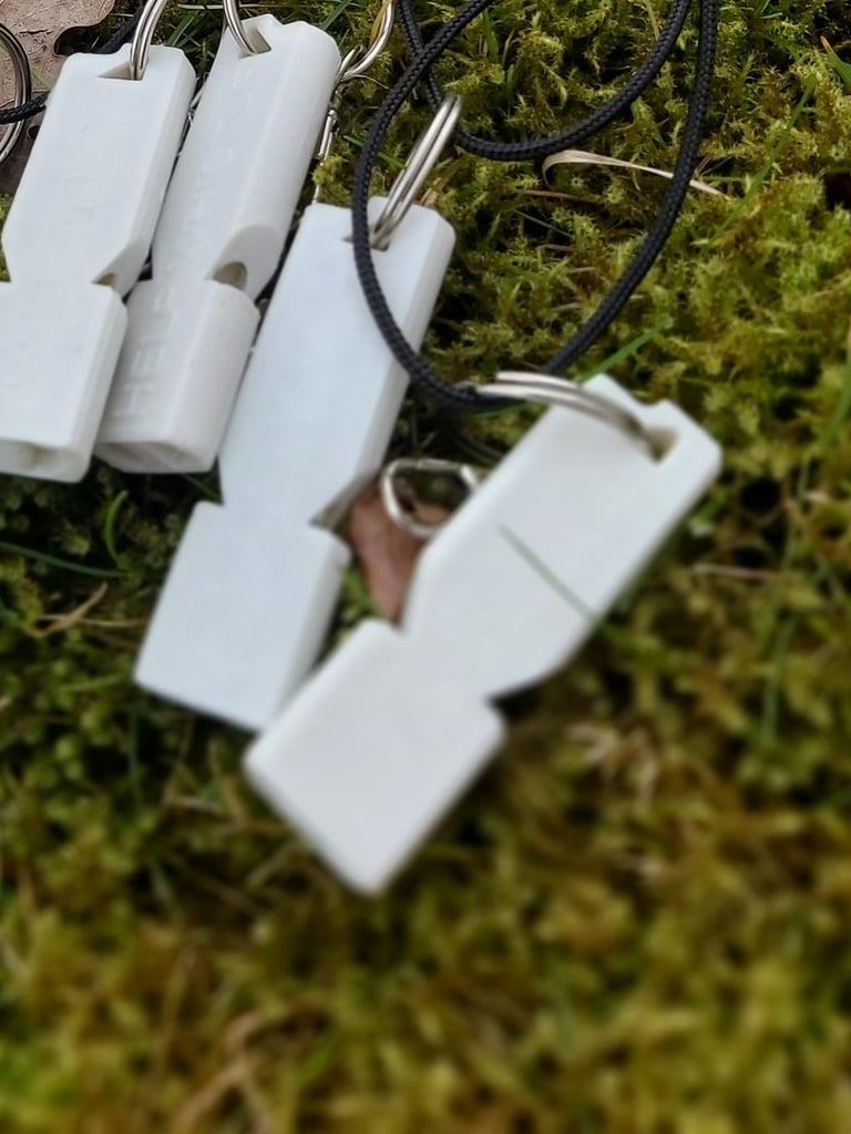 Help whistle for war. War safety