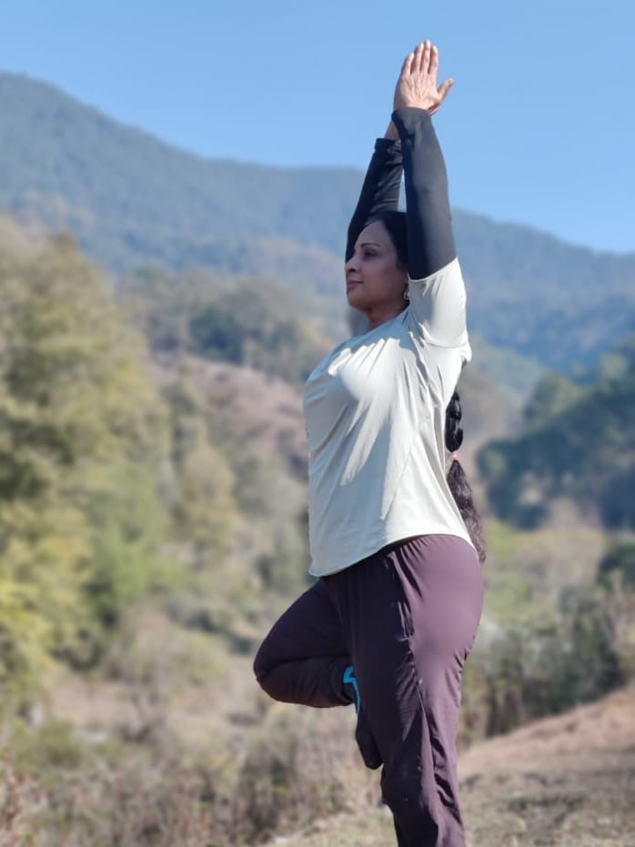 Vrikshasana among the Mountains!