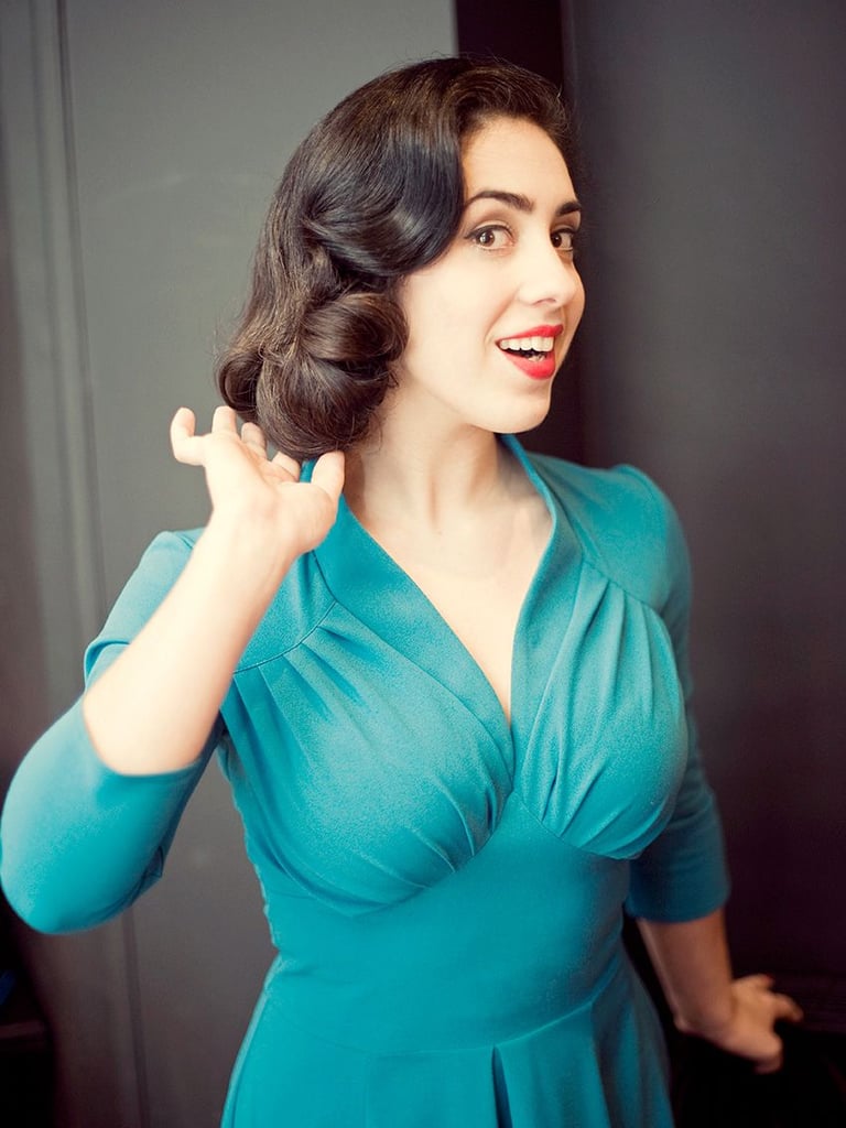 woman with a vintage updo