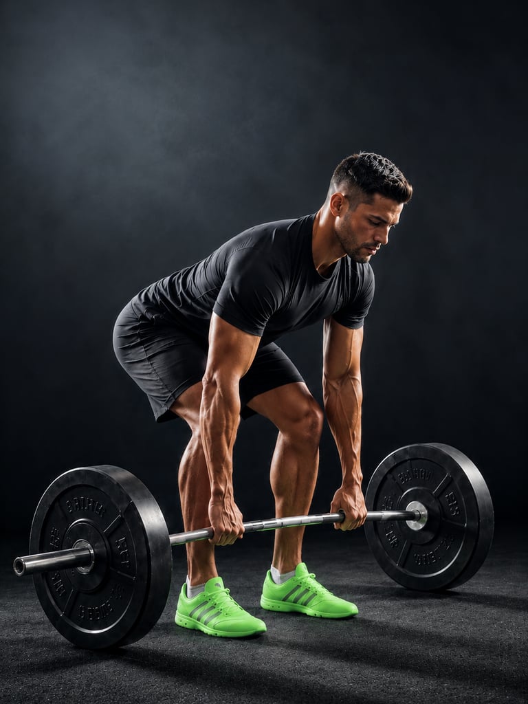 Deportista realizando levantamiento de peso para desarrollar fuerza y potencia funcional.