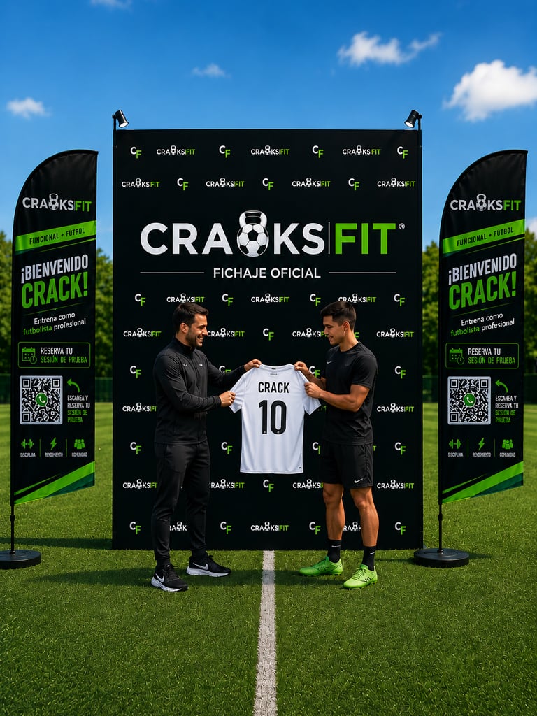 Participante recibe jersey de Cracks Fit durante ceremonia de fichaje oficial.