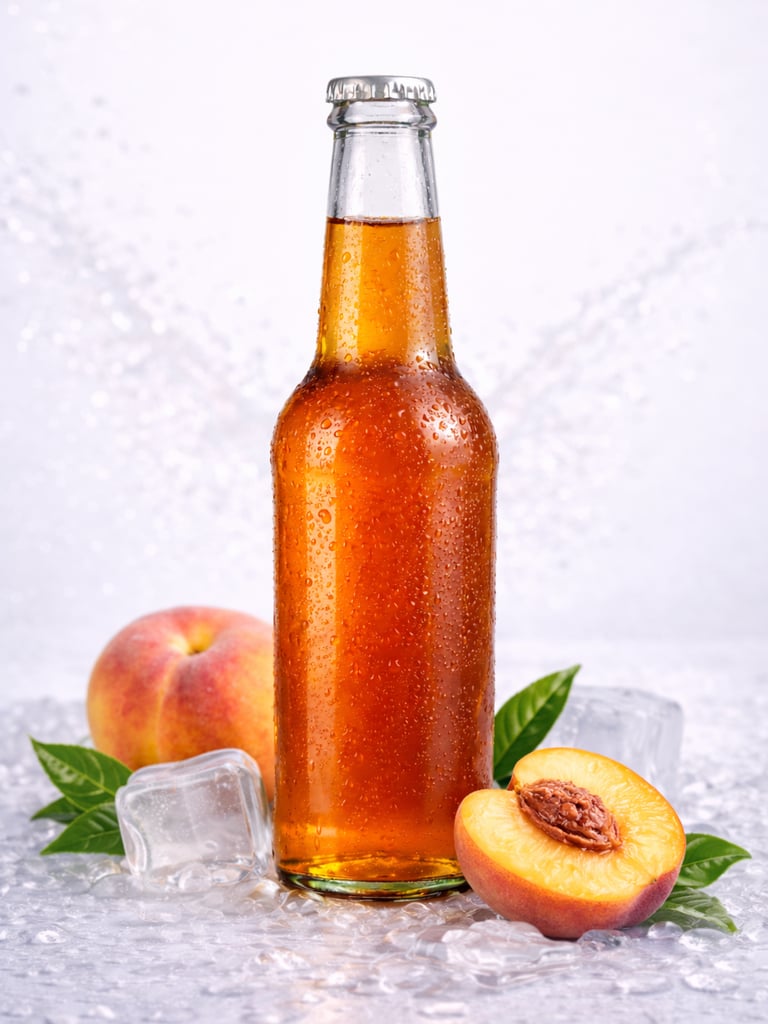 Ice tea pêche bio en white label personnalisable pour entreprises et marques