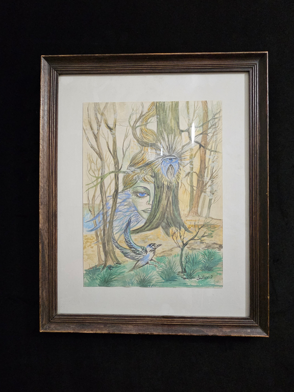 Forêt enchantée - aquarelle - Solange Latteur