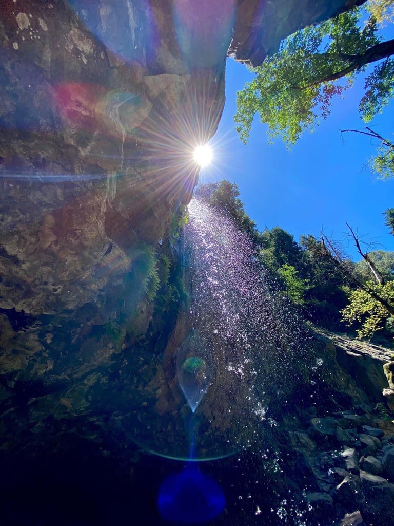 Awakened Stories Orbs and Entities in Mt Shasta waterfall