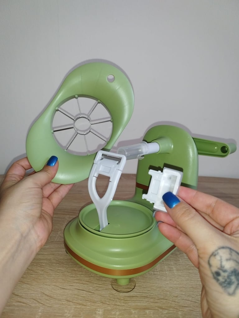VEELAM apple peeler, slicer, and corer with stainless steel blade, replacement blades, apple slicer