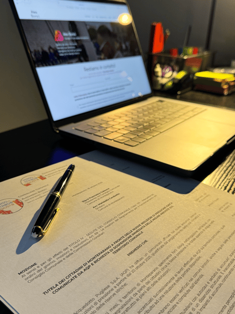 le mozioni presentate dal movimento Verso la Strada Giusta al Comune di Monteparano su AQP e Poste Italiane