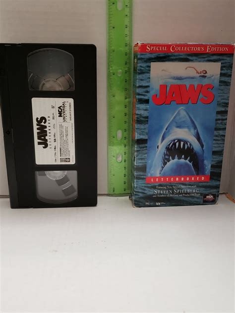 Alt text: Collector’s edition Jaws VHS tape from the early 80s in sealed condition.
