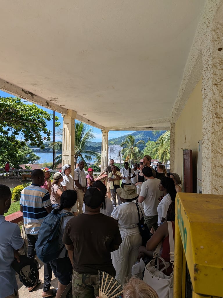 Meeting the Nosy Be Prefect to hear more about local climate risks.