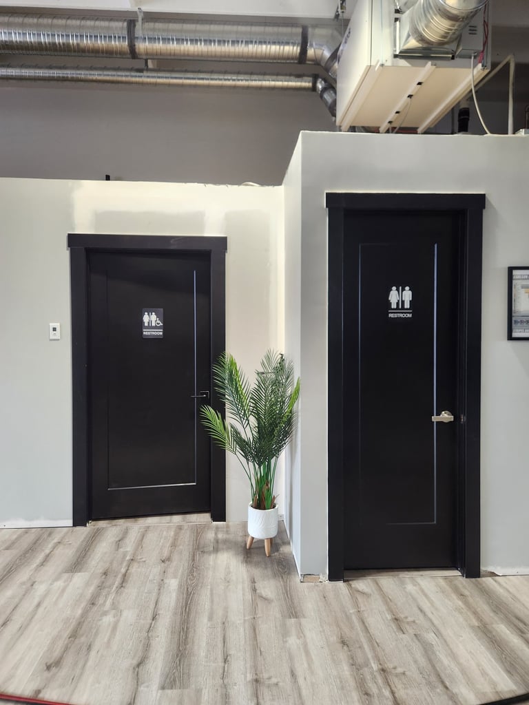 We have 2 bathrooms and shower.