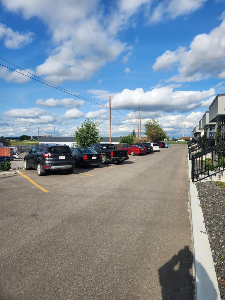 Plenty parking spots.