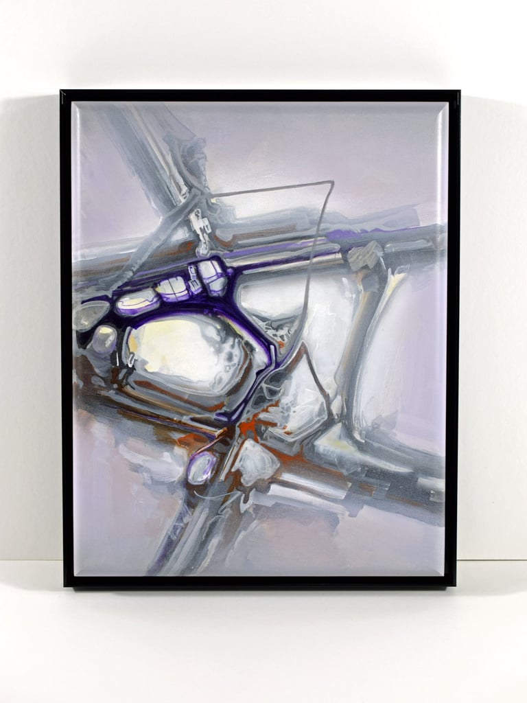 Original artwork. Acrylic on hand made cradled panel with rounded edges.