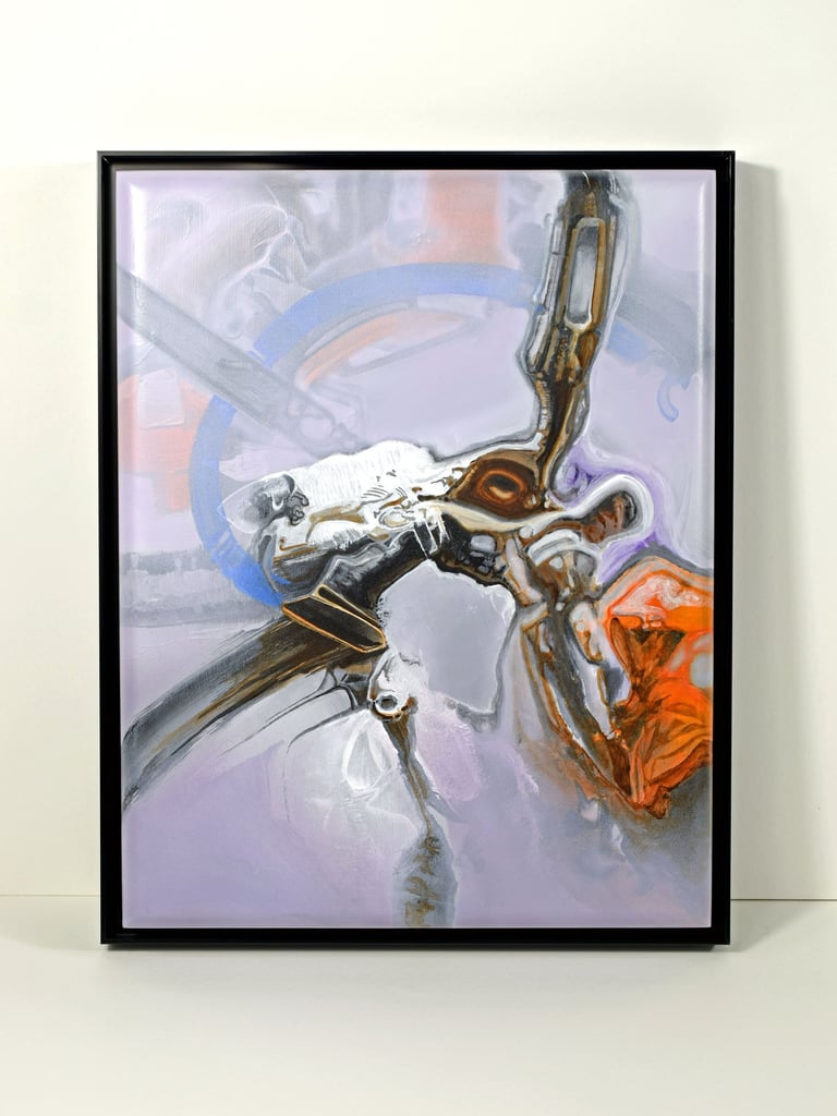 A small (11 x 14 inch) original abstract painting by Eric Stiles.