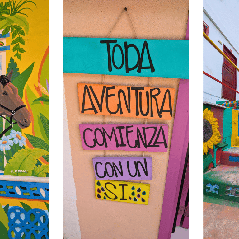 murs colorés guatapé