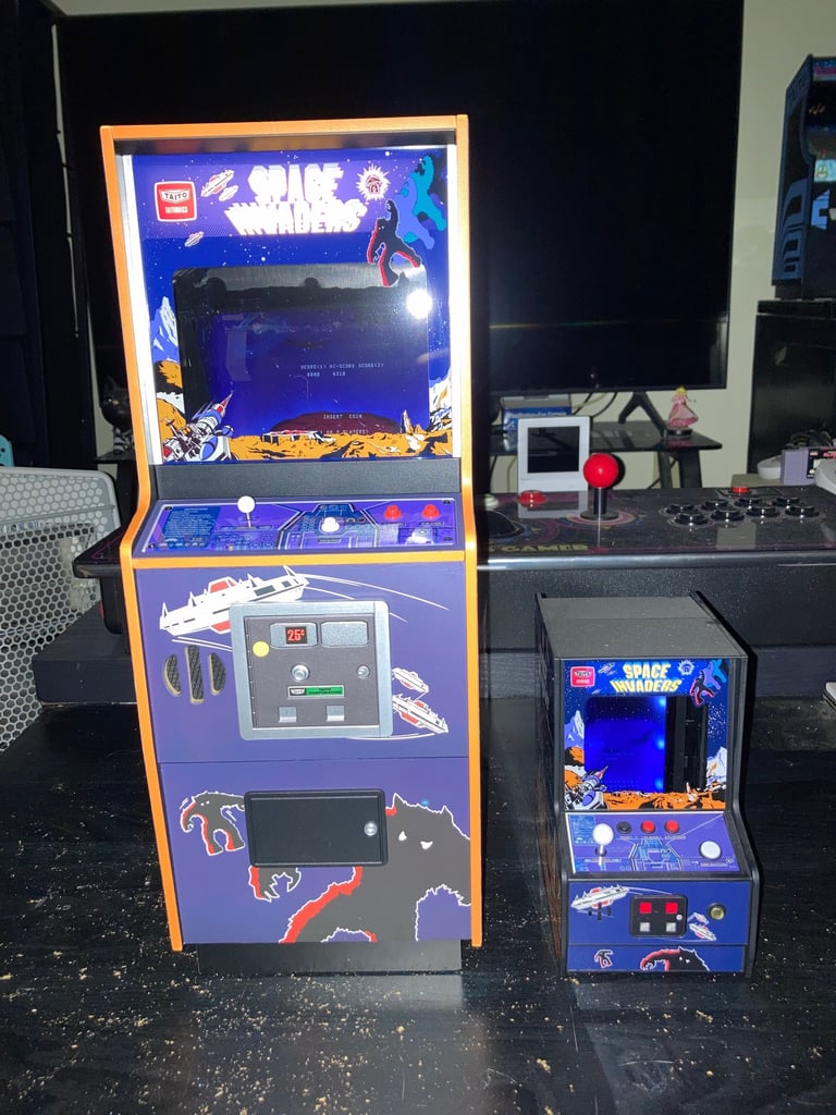 Numskull Space Invaders next to MyArcade Space Invaders