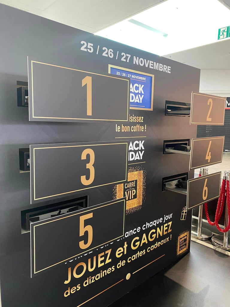 Jeu événementiel géant avec ouverture de coffres