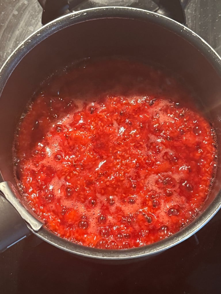 confit de framboises