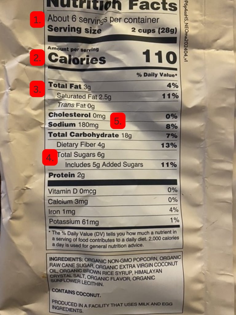 nutrition facts label to help you know how to read food labels