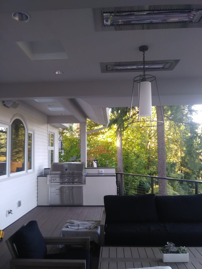 Covered Porch with Heaters 