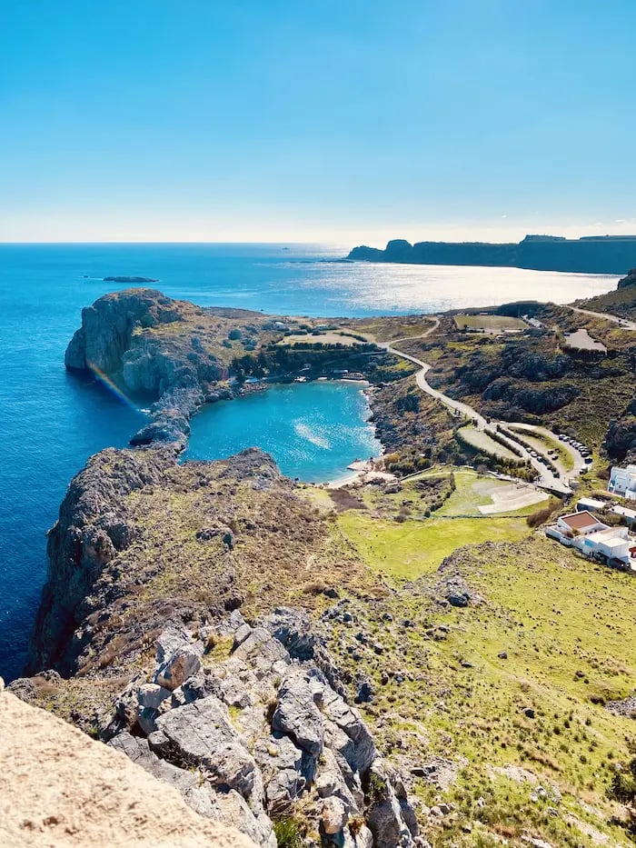 hearth shaped bay in Lindos Rhodes Greece