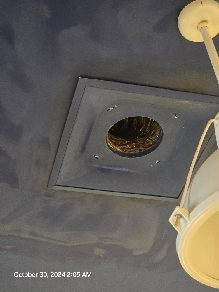 Air duct register after remediation