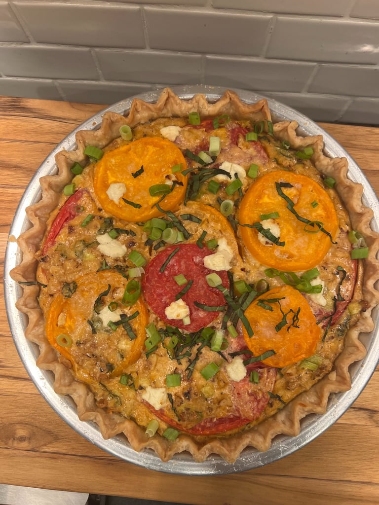 savory tomato corn pie