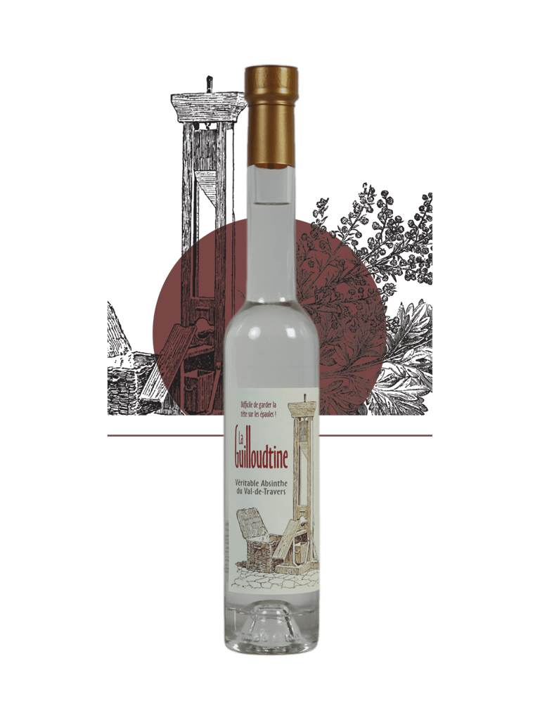 Bouteille d'absinthe La Guilloudtine 68% du val de travers