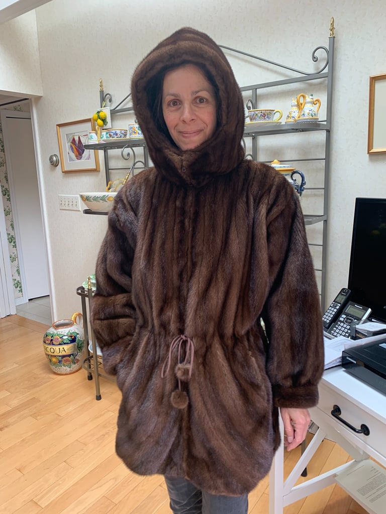 Natural Lunaraine Mink Anorak with Double-fur Hood (2022)