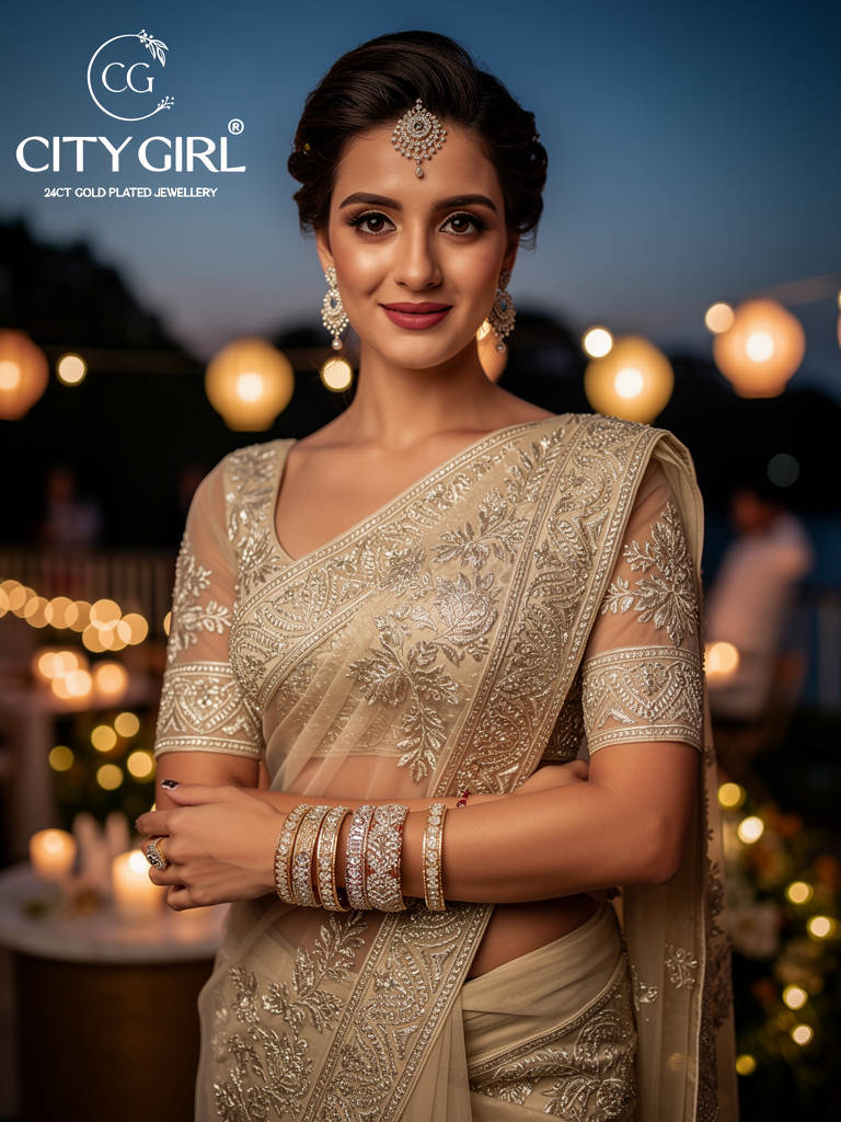 Bridal gold plated bangle set — traditional Indian wedding jewellery