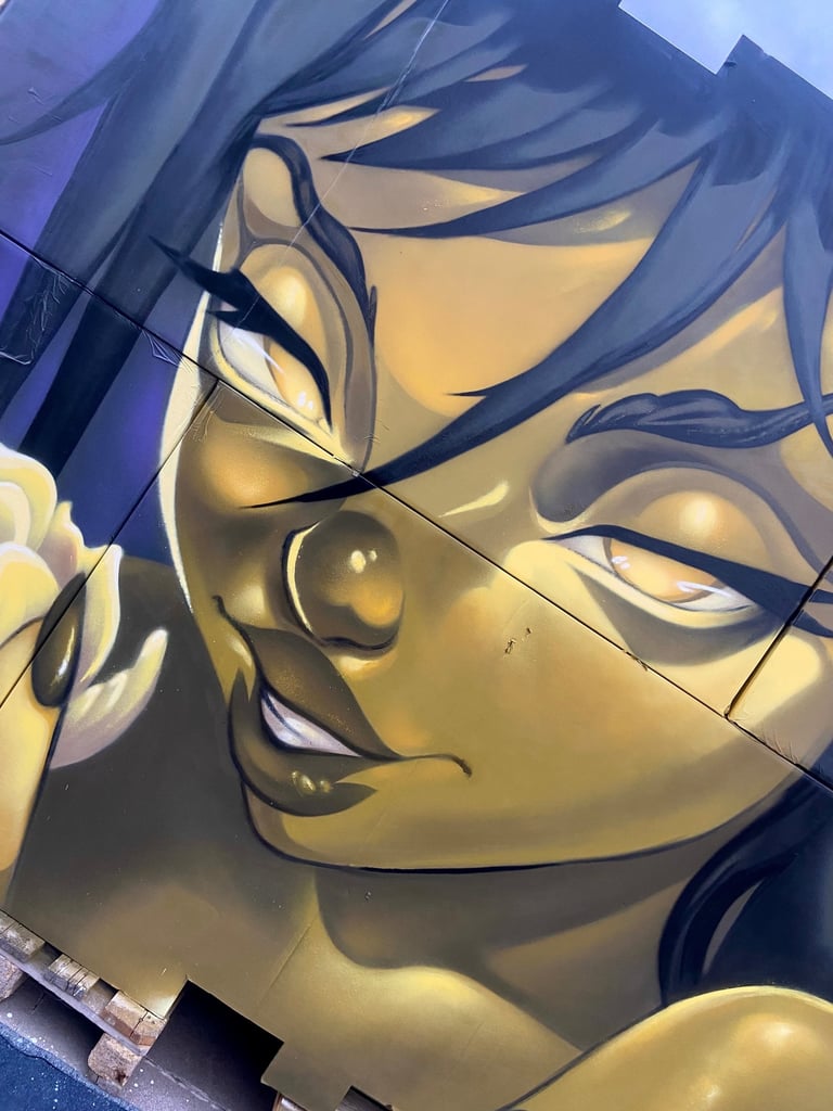 Live Painting mural por Ona Salvador. Pintura en vivo.