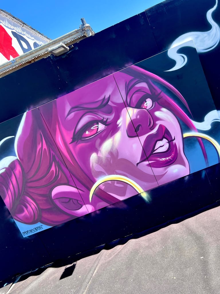 Live Painting mural por Ona Salvador. Pintura en vivo para eventos.
