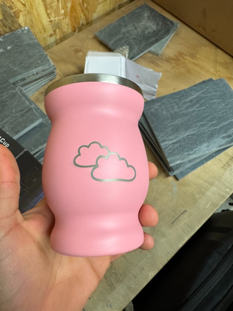 Gravure Laser mug bouteille isotherme