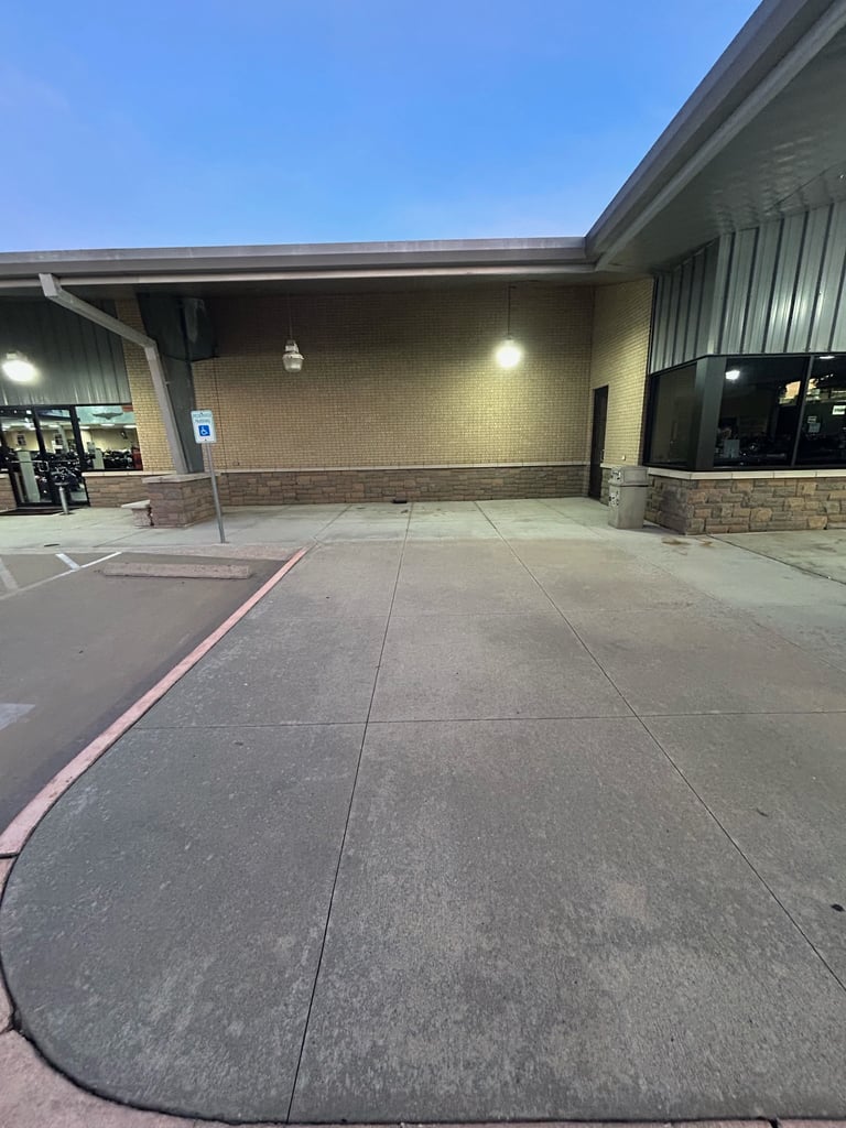Store Entrance after pressure washing The Woodlands