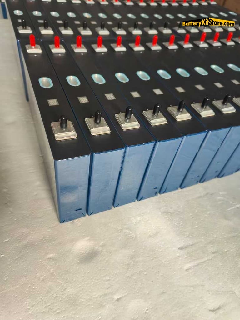 detail of LiFePO4 prismatic battery cells