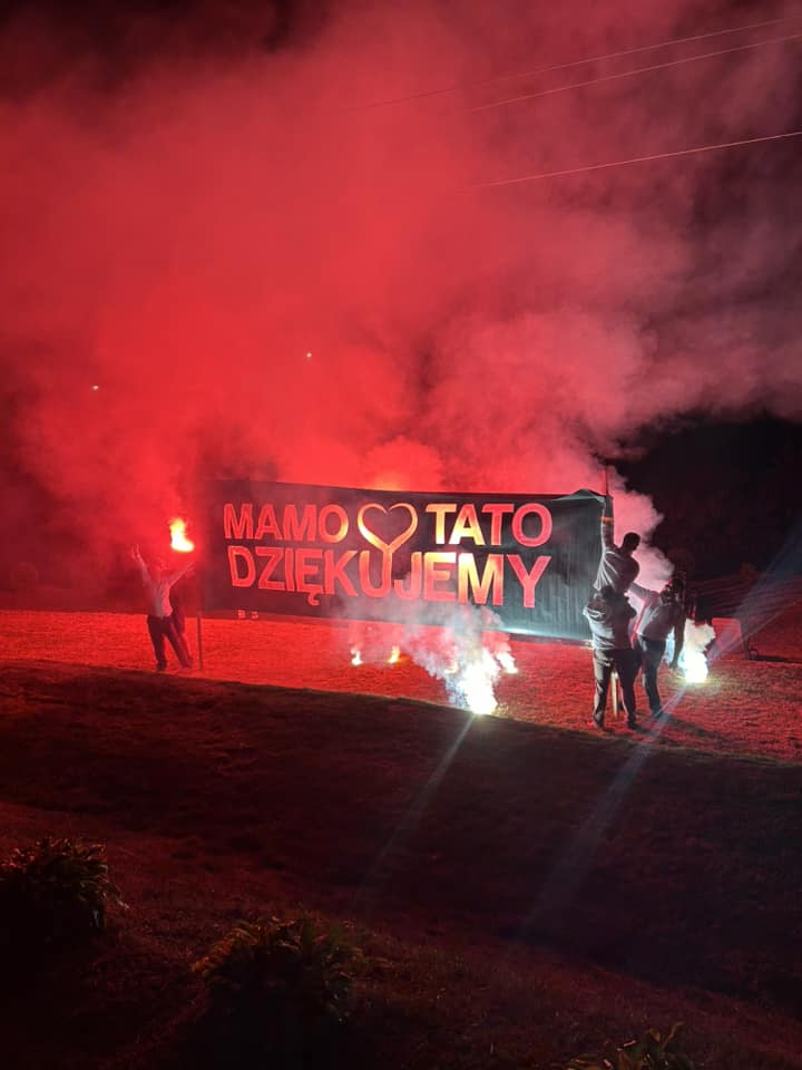 mamo tato dziękujemy podświetlany napis na wesele