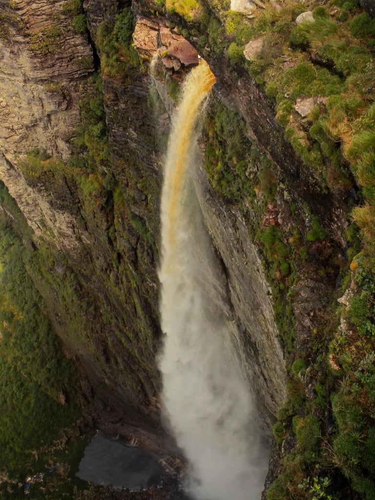 cachoeira fumaça cima