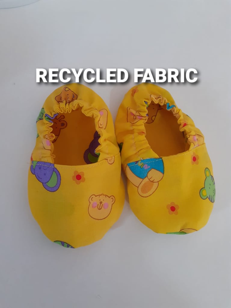 Recycled fabric baby shoes