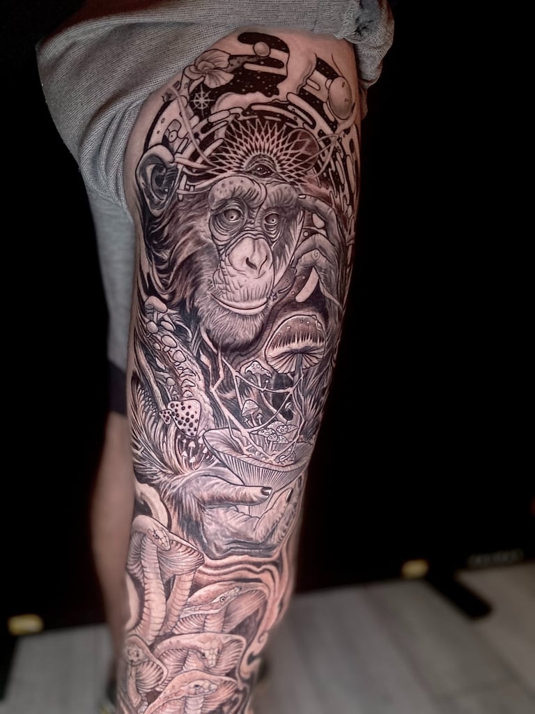 Stoned Ape Theory Surreal Tattoo Vancouver