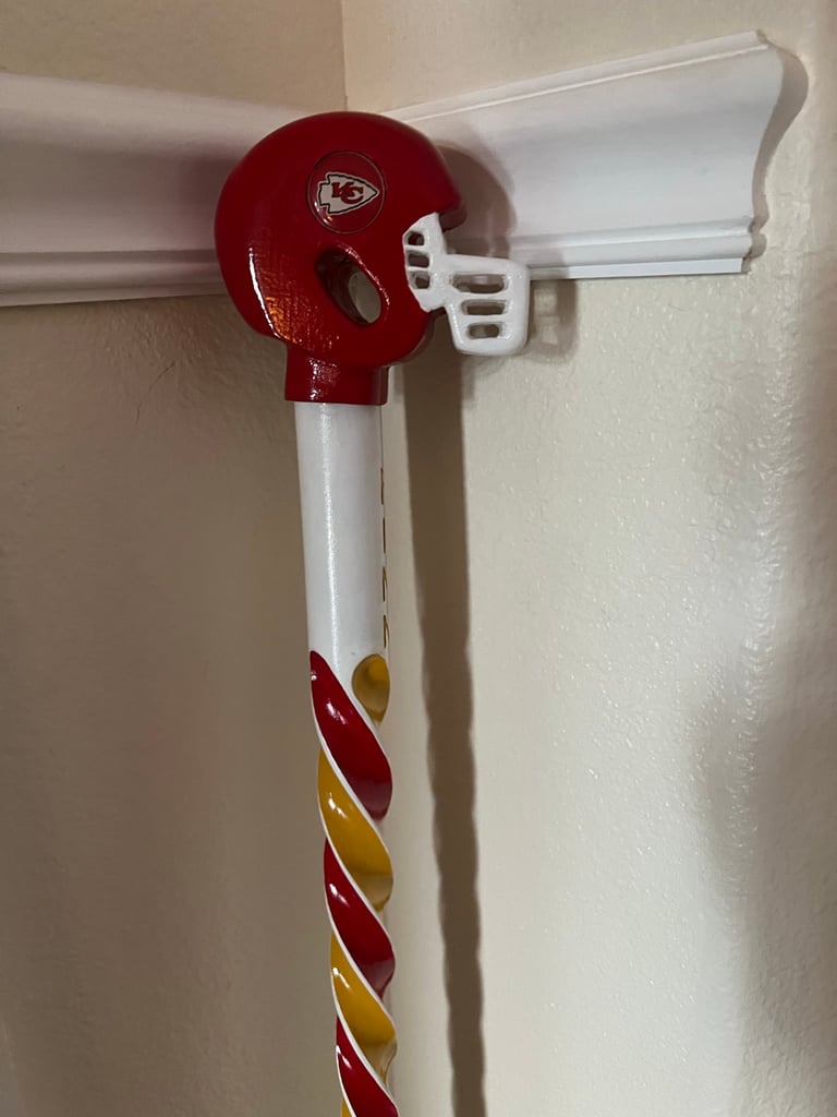 Carved Football cane7