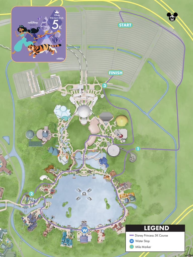 2023 runDisney Princess Half Marathon 5K Course Map