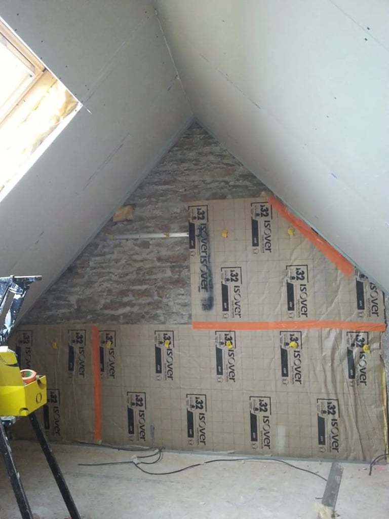 isolation laine de verre sur pignon