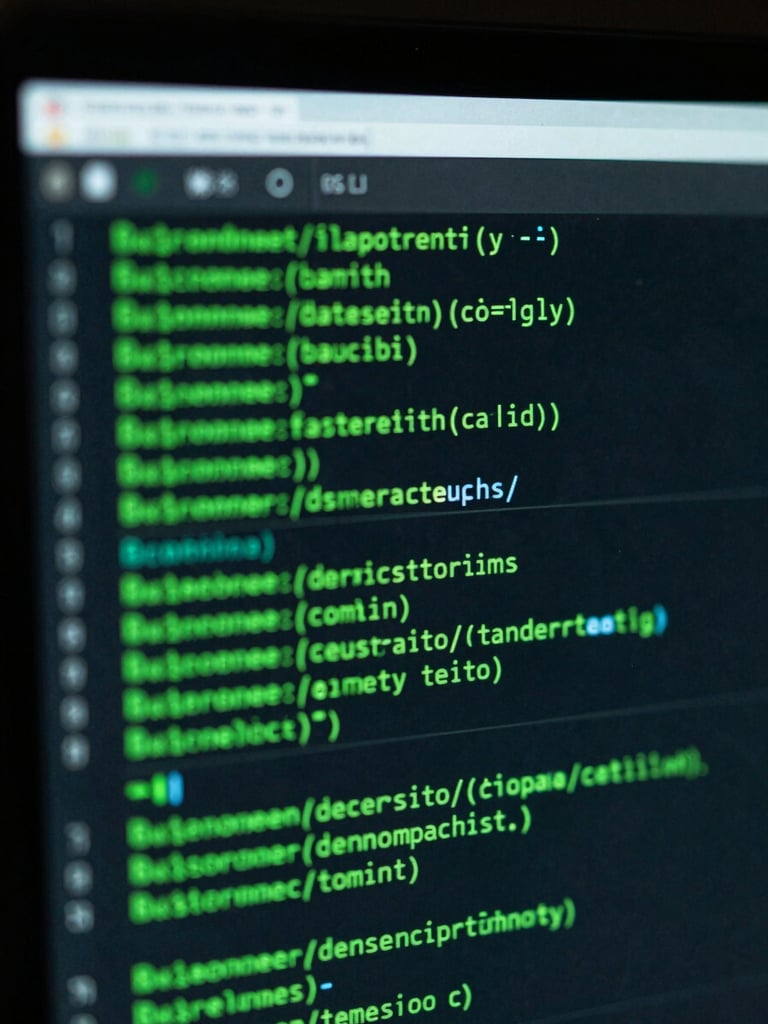 A dark terminal window displaying a fast CLI deployment output with green success text and mapped custom domain url, high-contrast dark mode, neon green ambient glow